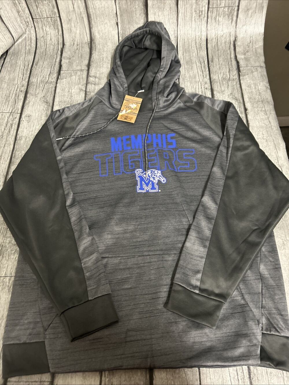 NWT Men’s Knights Apparel Memphis Tigers Hoodie XL Grey Sweatshirt
